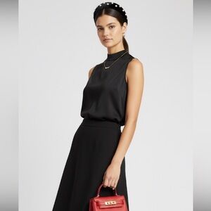 Forever 21 Black Flowy Midi Skirt